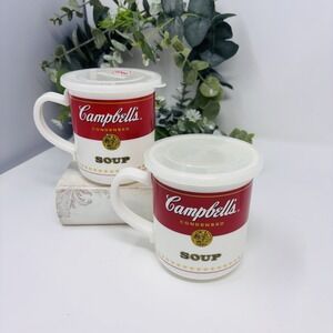 Campbell's Soup Microwave With Sealable Lid Plastic Soup 2010 Set Of 2
